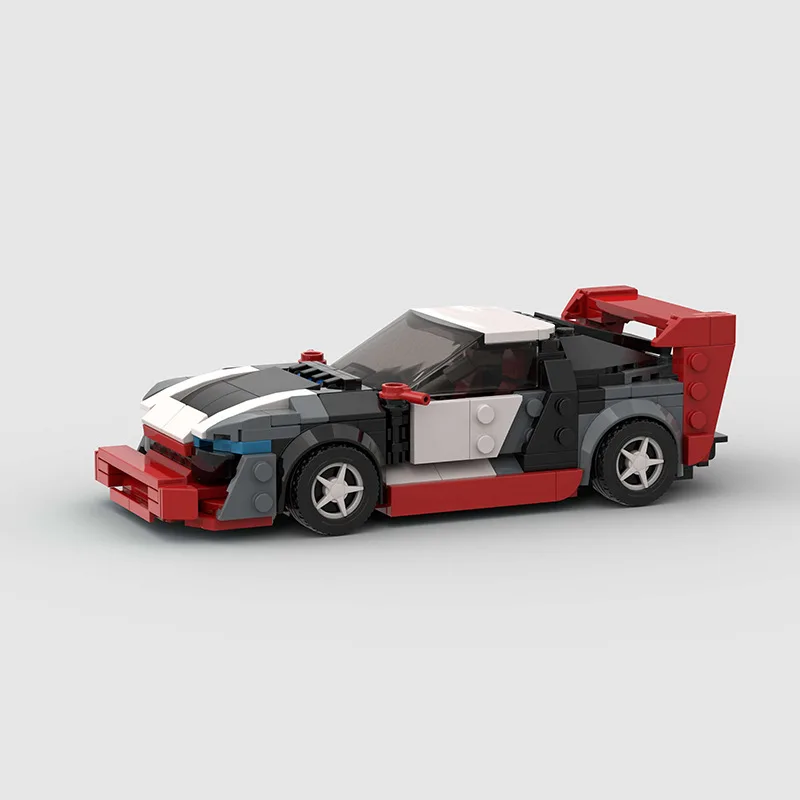 Фото Конструктор Hoonitron: гоночный спорткар, совместимый с Lego, мелкие детали, развивающий, для детей №5