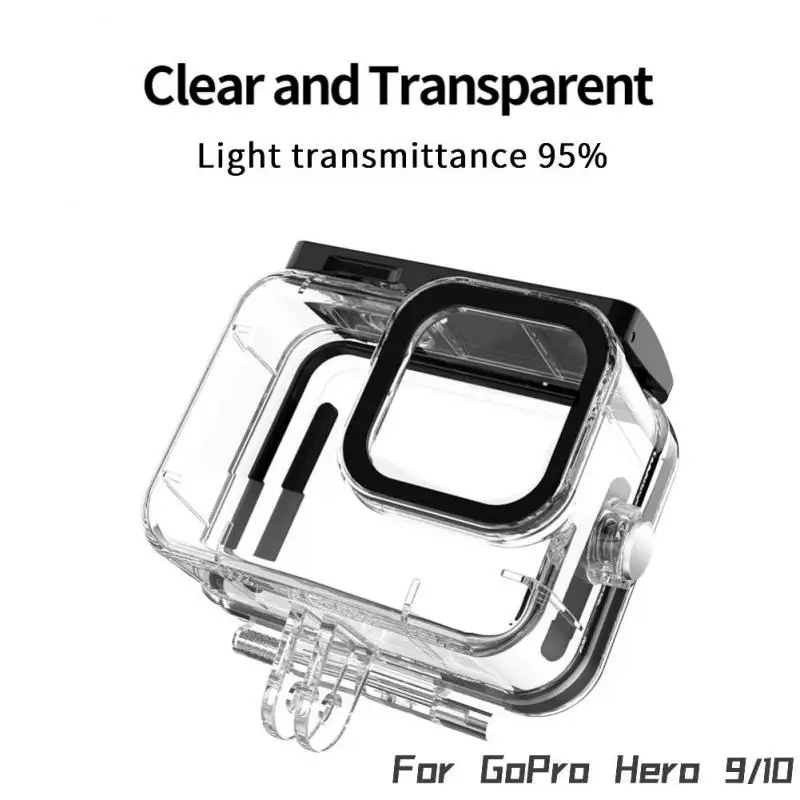 

TELESIN Upgrade 60m Прозрачный чехол для подводного плавания для GoPro Hero 9/10 защитный чехол из ПУ водонепроницаемый чехол для GoPro Hero 9/10