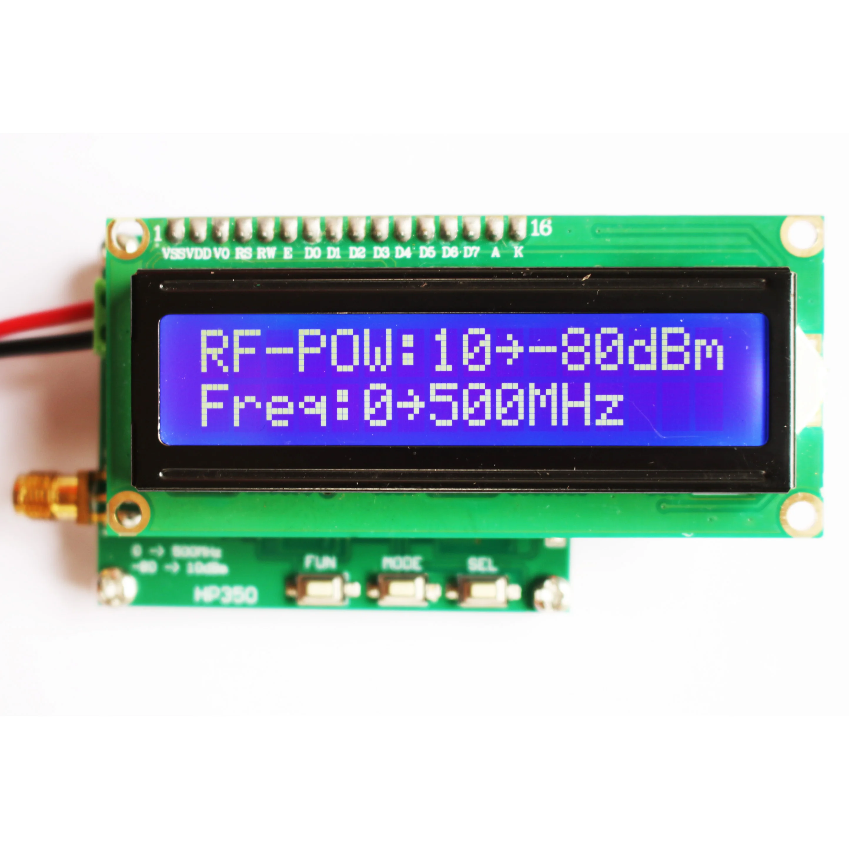 Измеритель мощности RF 0-500 МГц -80 ~ 10 дБм Можно установить значение затухания