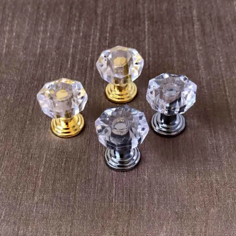 

10Pcs Transparent Acrylic Crystal Knobs Cupboard Drawer Pull Handle Door Knob Diamond Cabine Home Decor Knobs High Quality