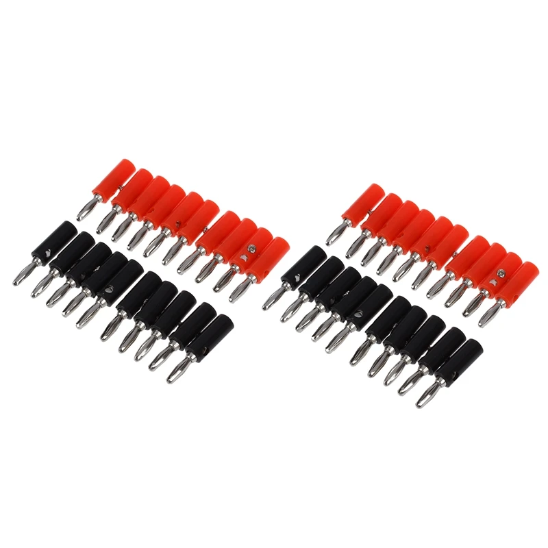 

40Pcs Silver Plated Connector Audio Banana Speaker Plug