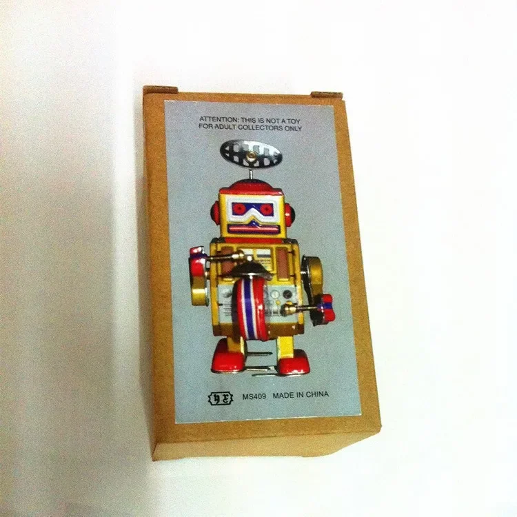 [Забавная] Классическая Коллекция Ретро заводная металлическая ходячая жестяная