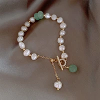 elegant imitation pearl pendant bracelet exquisite lucky bracelet for women fashion pearl bangle luxury jewelry anniversary gift