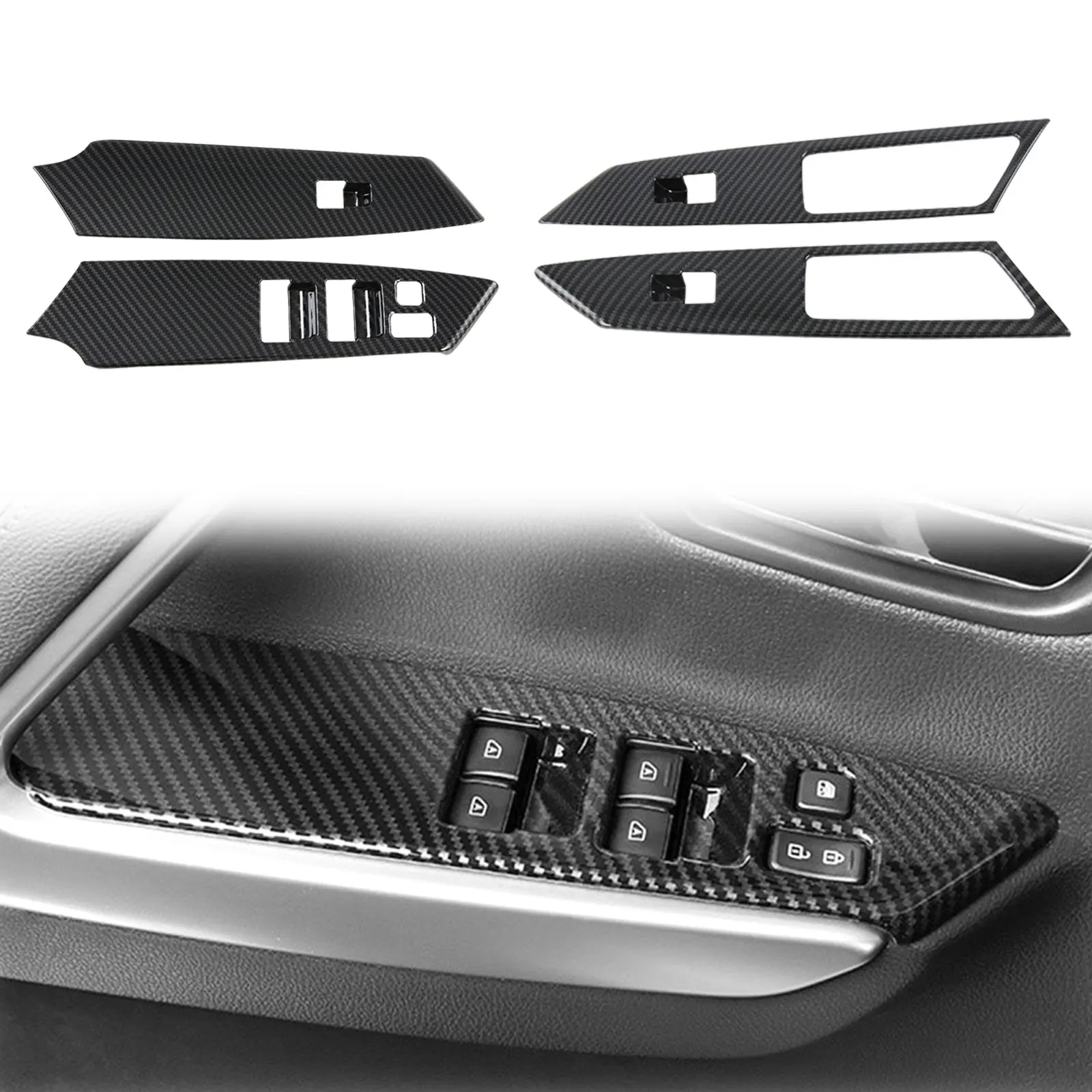 

For Mitsubishi Montero Pajero Sport 2020 2021 Door Armrest Window lift Switch Trim Panel Cover Moulding Accessories
