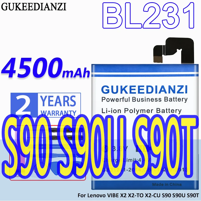 

High Capacity GUKEEDIANZI Battery BL231 4500mAh For Lenovo VIBE X2 X2-TO X2-CU S90 S90U S90T