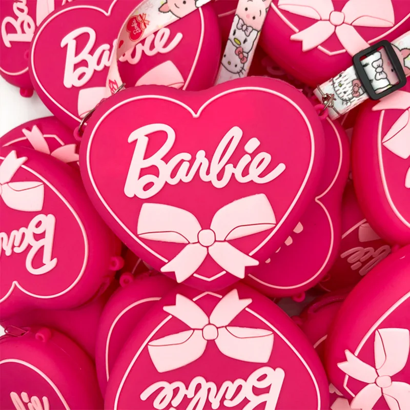 

Барби аниме кавайная сумка через плечо из силиконового материала с сердечком барбированные Мультяшные куклы стильная сумка для женщин для девочек Детская сумка подарки