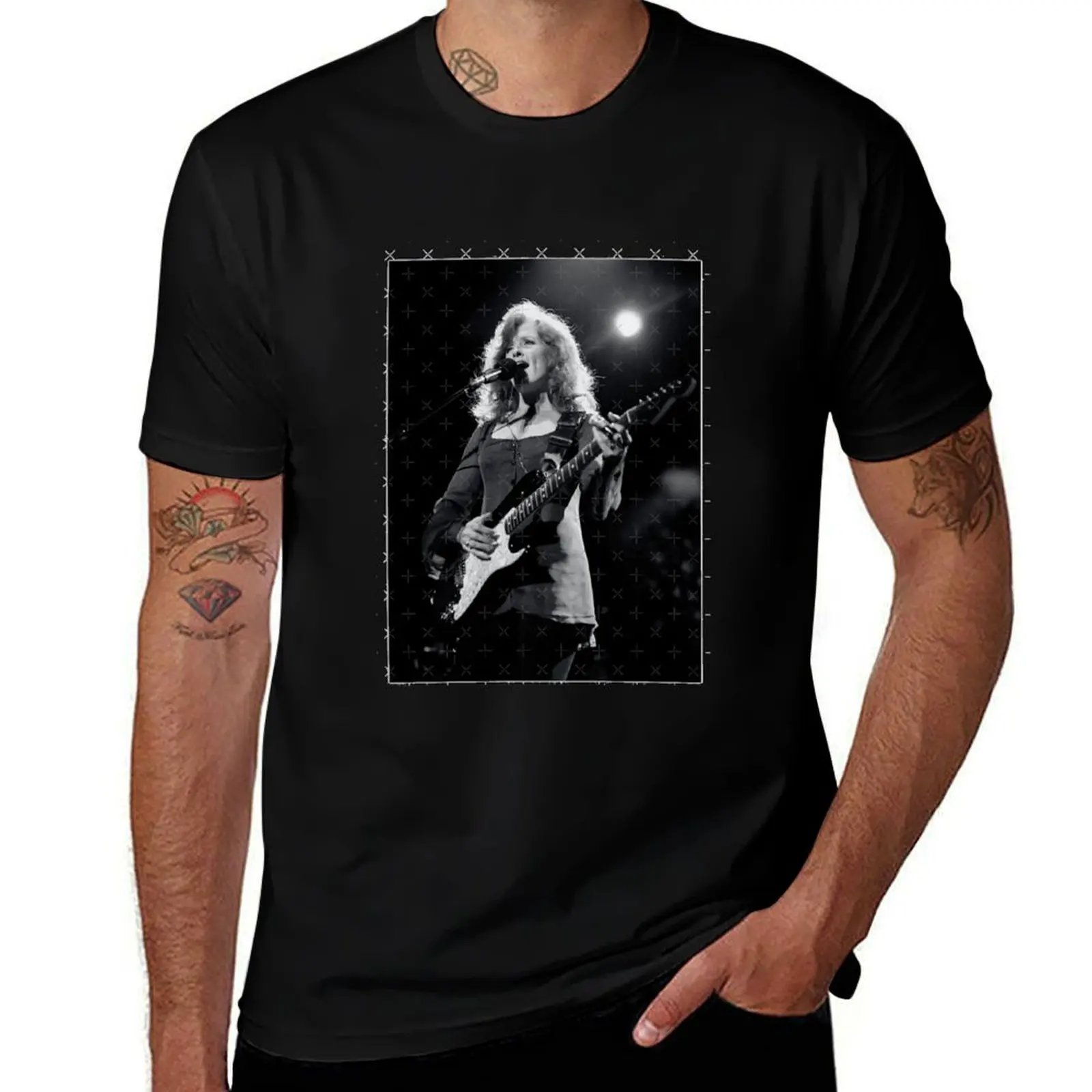 Фото Футболка Bonnie Raitt — с принтом, хлопковая, мужская, летняя, в упаковке №1