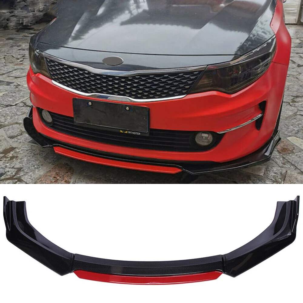 

For KIA Stinger Forte Optima Carbon Fiber Look Front Bumper Body Kit Spoiler Lip