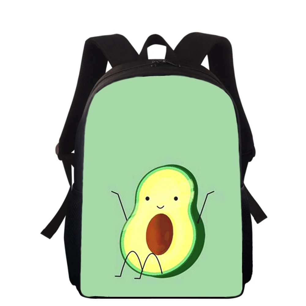 

Cartoon cute avocado 15” 3D Print Kids Backpack Primary School Bags for Boys Girls Back Pack Students School Book Bags