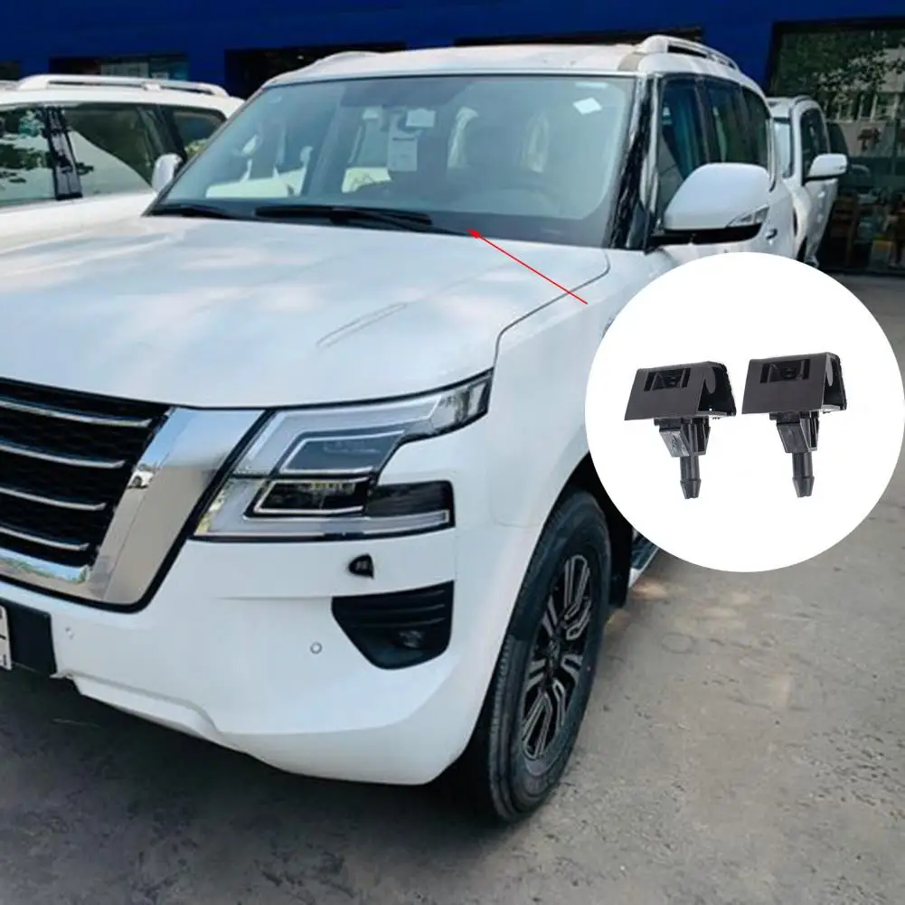 

2Pcs/Set Front Windshield Sprinkler Waterproof ABS Leak-proof Front Windshield Washer 28932-JD000 Nissan Qashqai J10 2007-2013