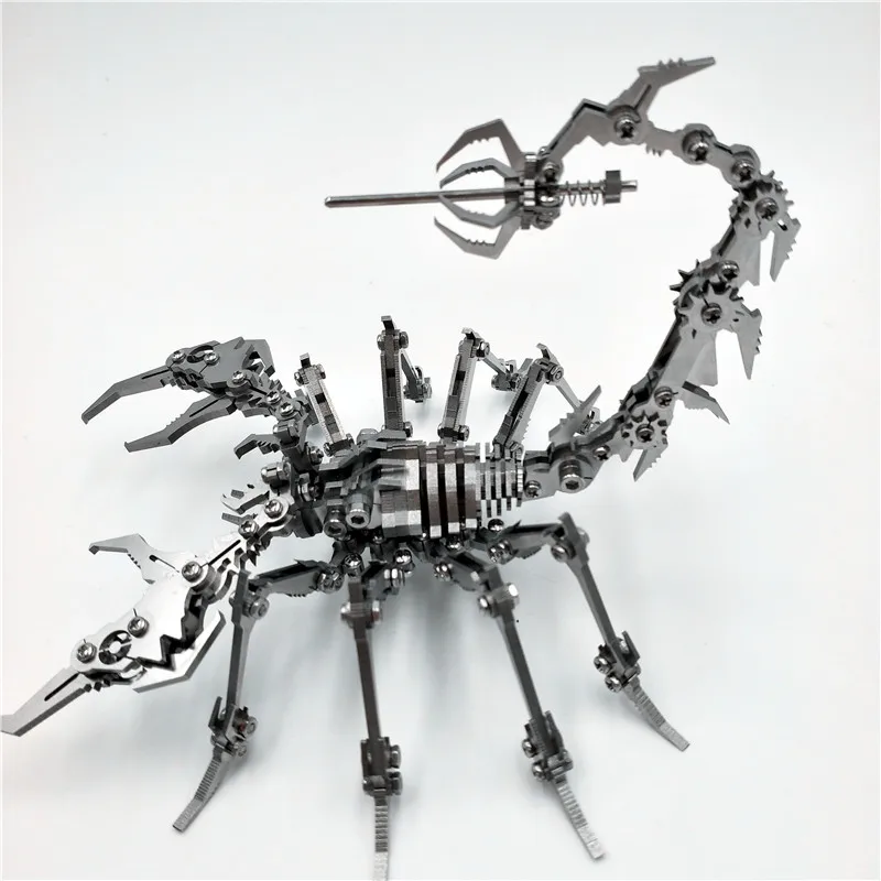 Робот насекомое Скорпион из нержавеющей стали Металл 3D DIY модели наборы