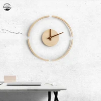 nordic minimalist wall clock silent quartz wooden wall clocks modern living room acrylic mirror battery reloj pared decorativo