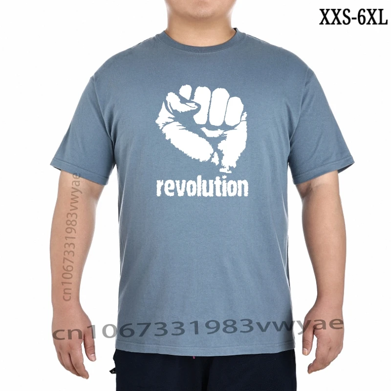 

Revolution Fist Men T Shirt Rage Against The Anti Establishment 100% Cotton Men Summer Sale XXS-6XL
