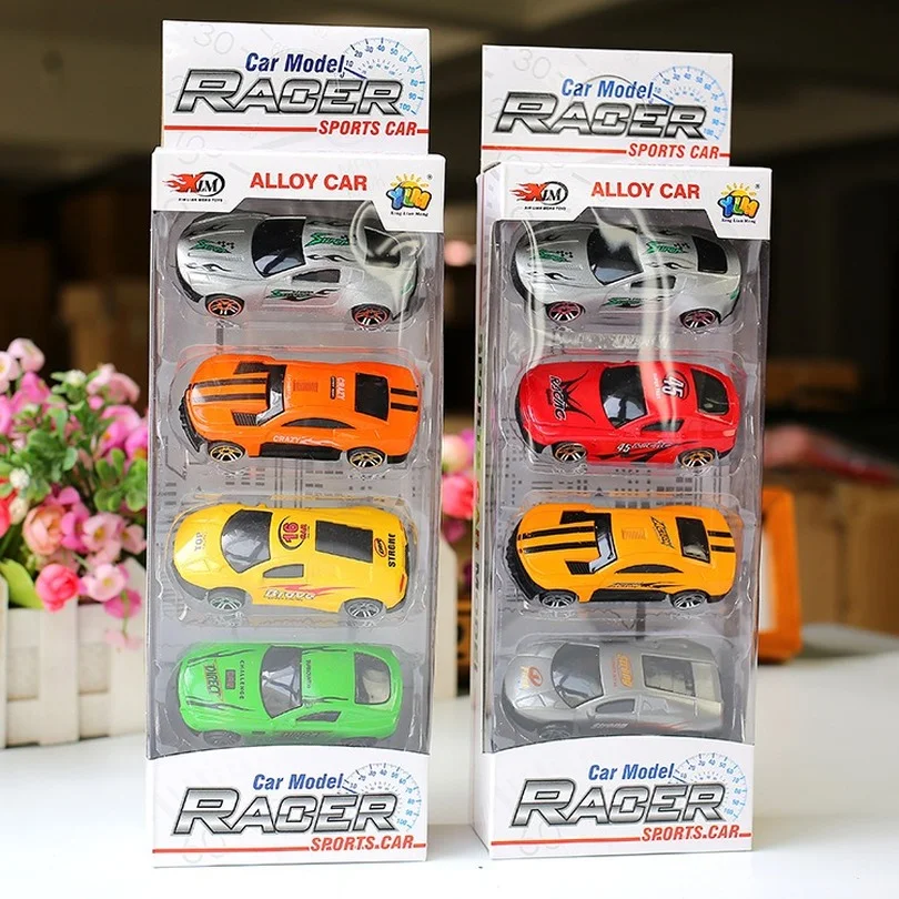 

New 1:48 4 Pcs Mini Metal Alloy Diecast Car Model Toys Vehicles Puzzle Model Toy Car Gift Collection Free Shipping