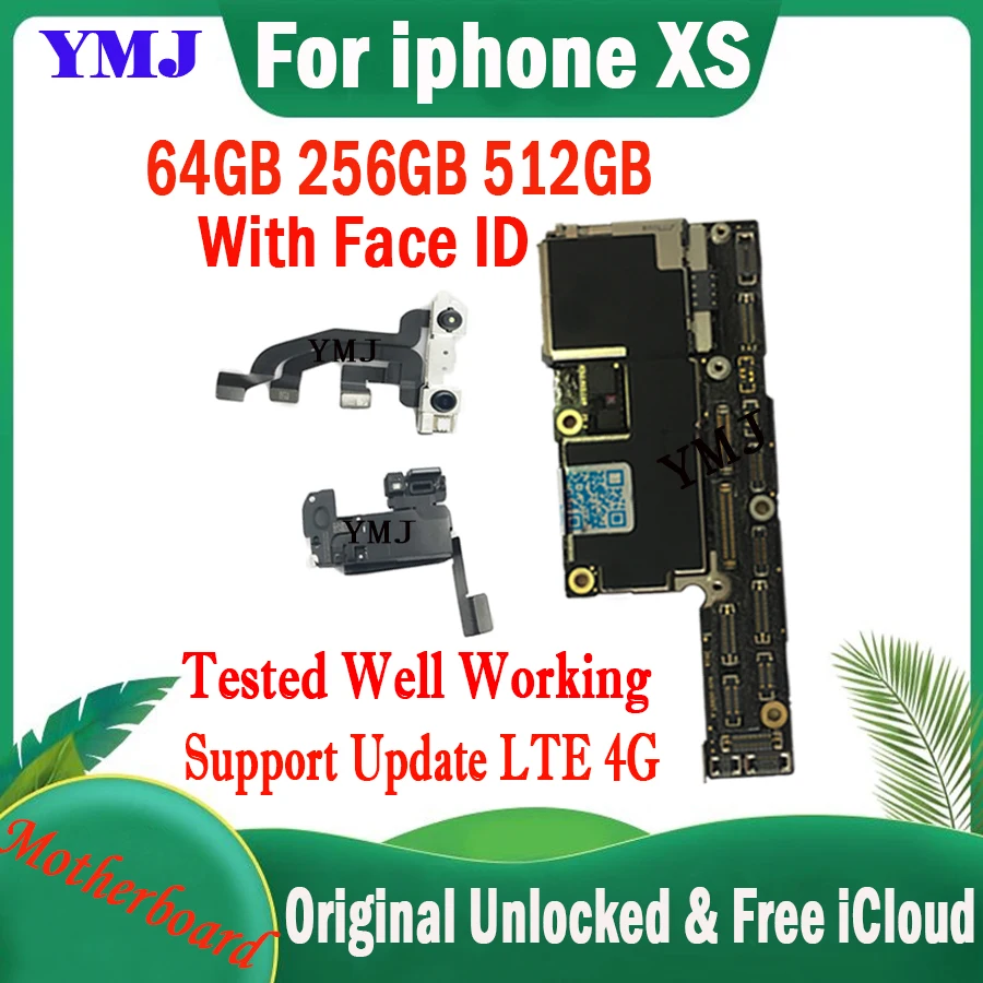 

Поддержка обновления материнской платы для iPhone XS материнская плата с/без распознавания лица 64 Гб 256 ГБ 512 ГБ разблокированная материнская плата Бесплатная плата iCloud