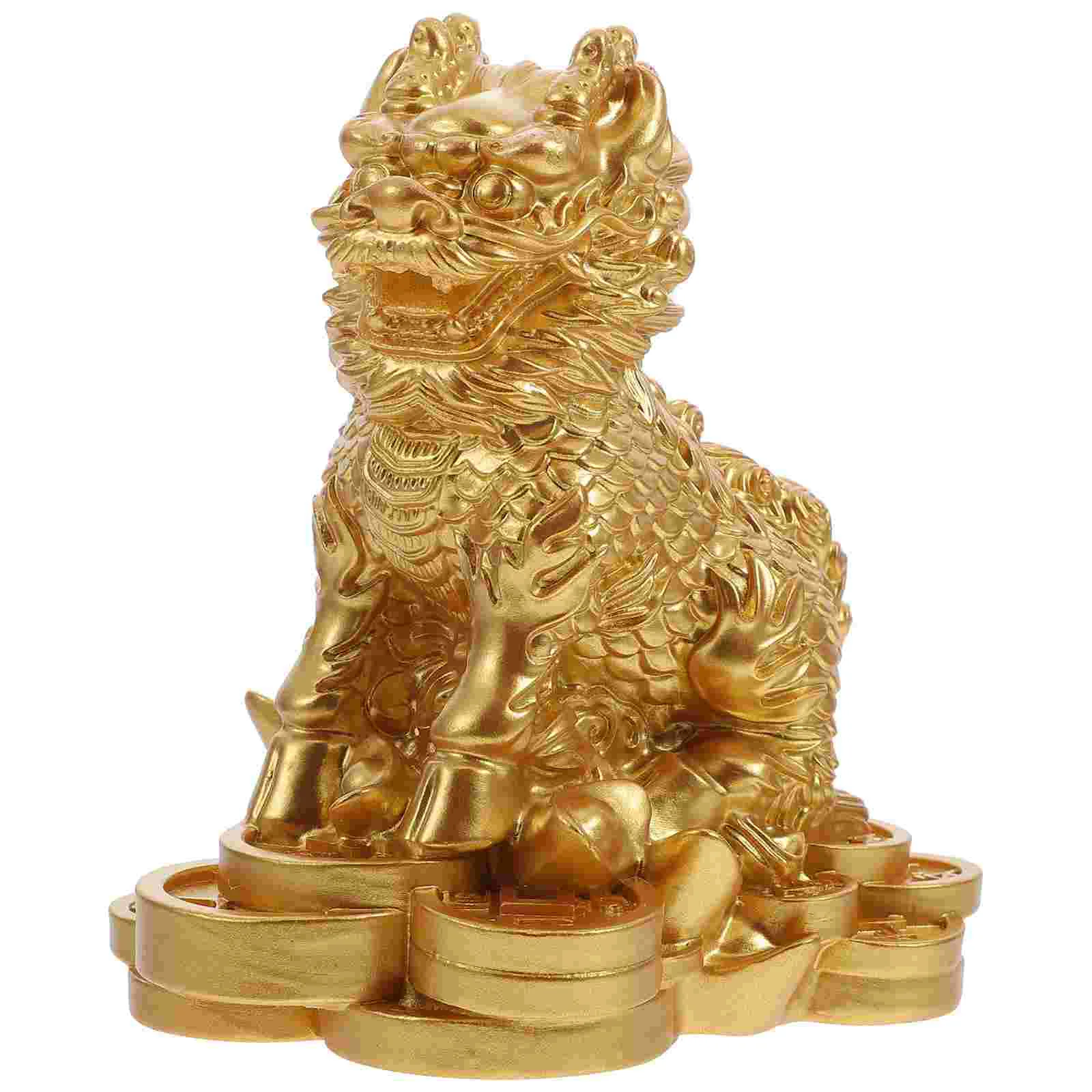 

Feng Shui Kylin Statue Household Kylin Adornment Resin Feng Shui Ornament