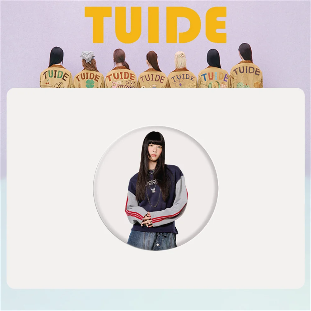 Фото Новый круглый значок HD группы Girls Group TUIDE: Елена, Джа, Саки, Се Хээ, Ихани, Сеён. Акриловый брелок, брошь для сумок, декор для фанатов. №4
