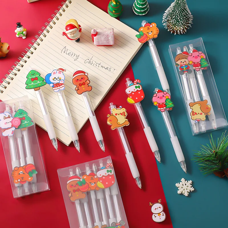 

1 Piece Cute Gel Pen Creative Christmas Gift Press Office Gift School Supplies Stationery Kawaii Funny Pens