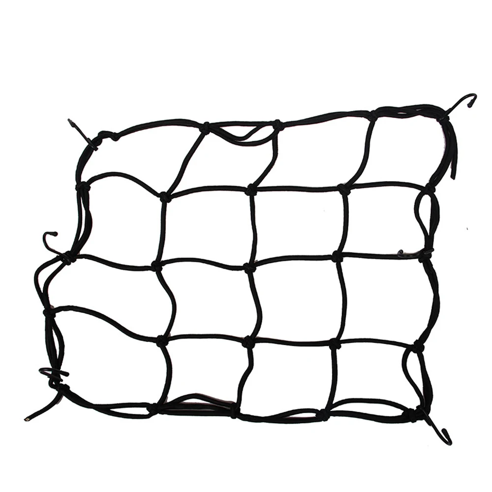 Универсальная Мотоциклетная Сетка Для Багажа С Крючками Черная Банджи-сетка