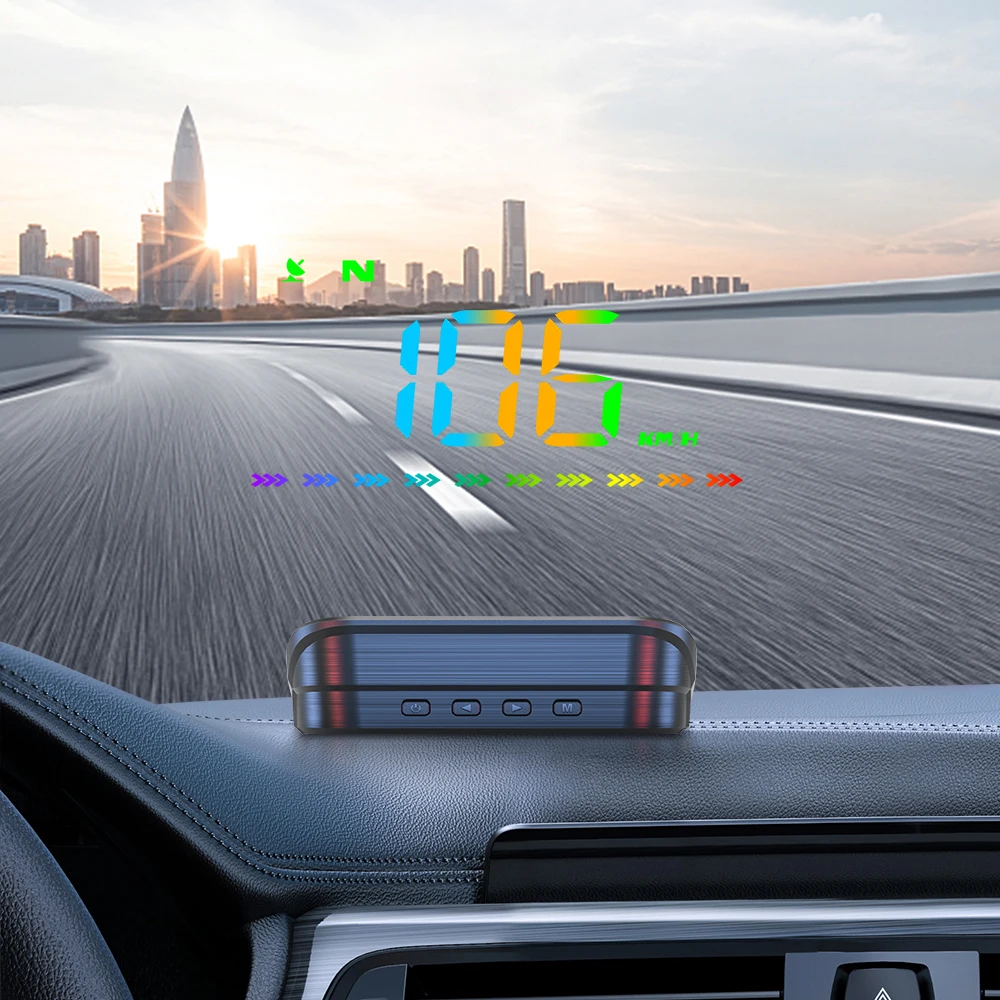 Hud Head Up Display GPS Цифровой автомобильный спидометр Измеритель скорости для проекции