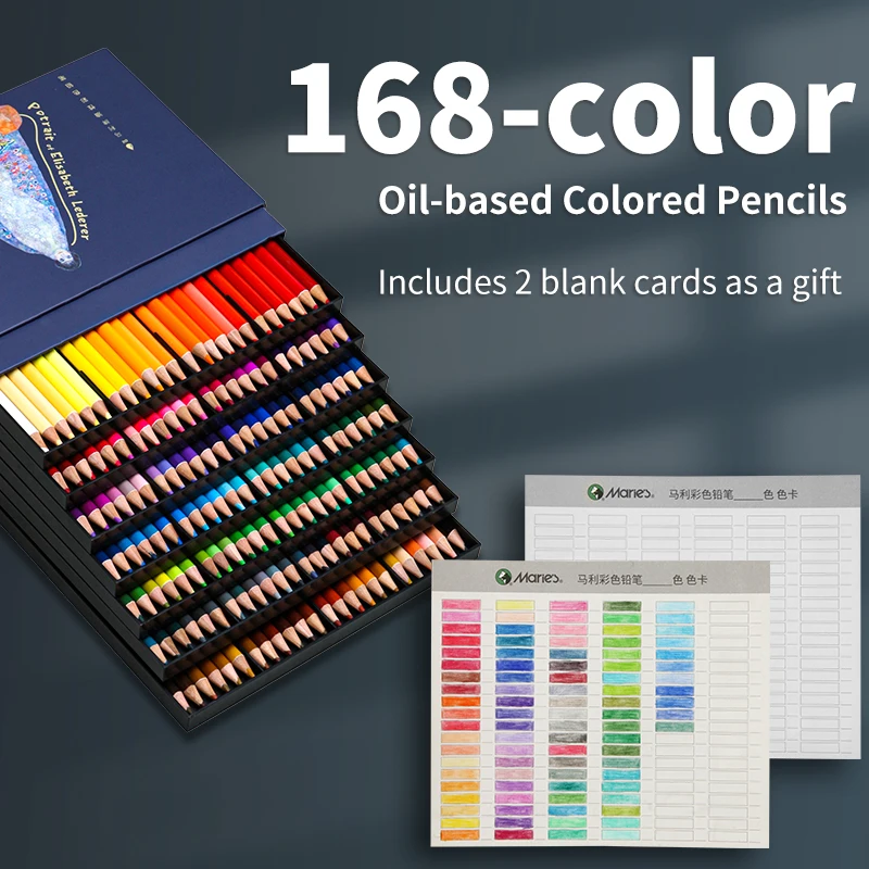 

Цветные карандаши Marie's 168 шт