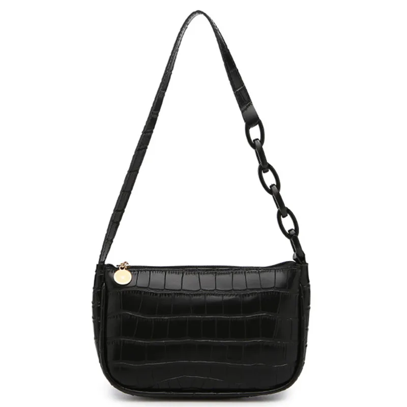 

Soft PU Ladies Leather Bag Women Purple Underarm Bag Retro Solid Color Handbags Fashion Design Girls Small Shoulder Bags