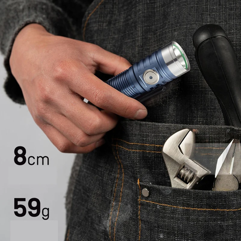 Мини-яркий USB перезаряжаемый светодиодный тактический фонарик EDC 18350 карманный