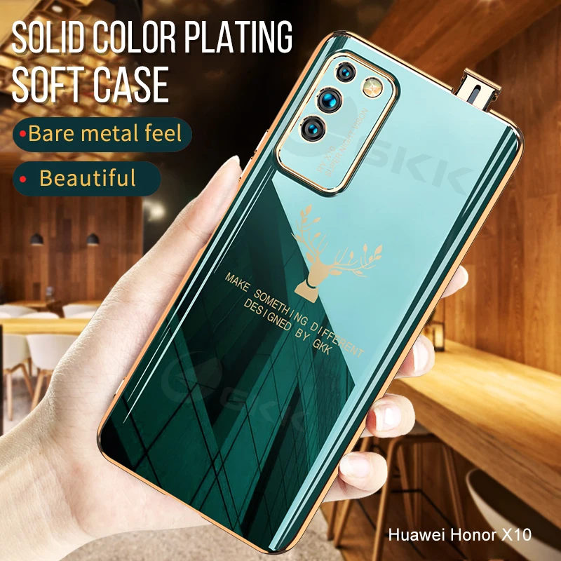 

Роскошный мягкий чехол GKK с покрытием для Huawei Honor 9X Pro X10 20 Nova 5T, защитный чехол для Honor 9X Pro X10 20 Nova 5T, чехлы