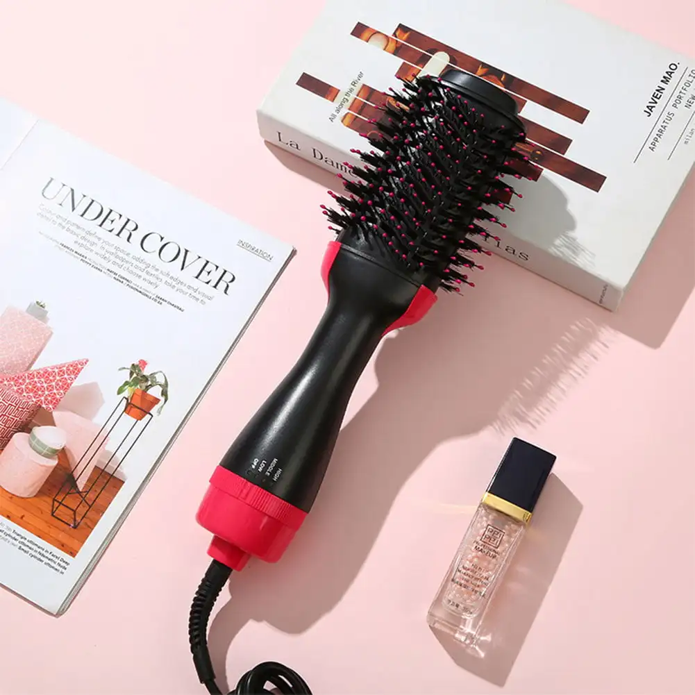 

3 In 1 Hot Air Blower Hair Dryer Brush For Straighten Curl electric brushes for hair hot comb