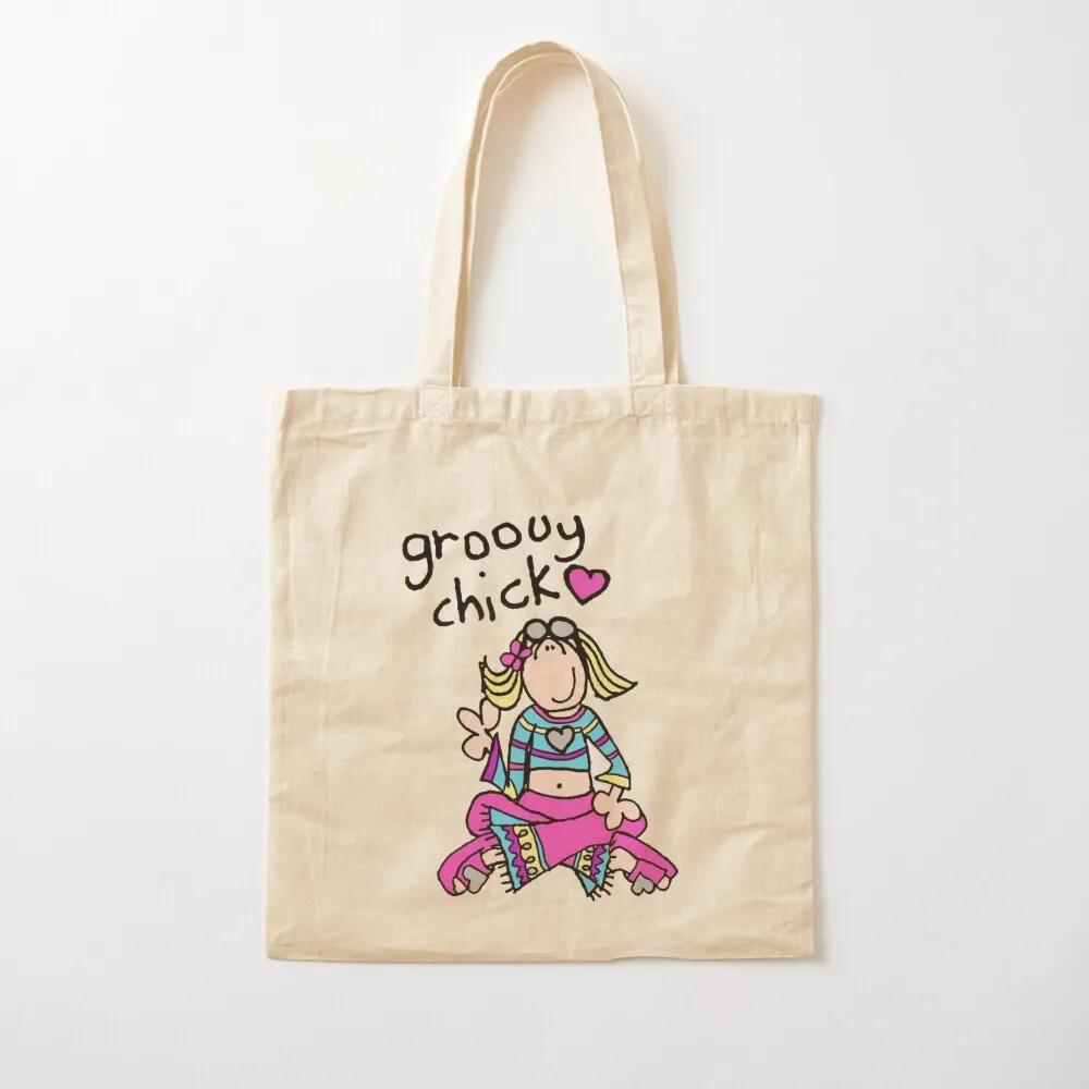 Фото Винтажная большая сумка Groovy Chick Girls 2000-х годов Y2K, эстетичная сумка-тоут на заказ, большие сумки для женщин, отличная сумка №2