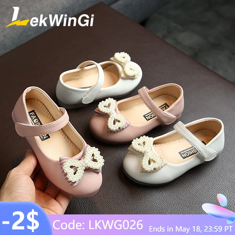 

Лоферы для девочек размер 22-31, обувь принцессы с бантом, дышащая и нескользящая обувь на липучке для маленьких девочек, детская обувь