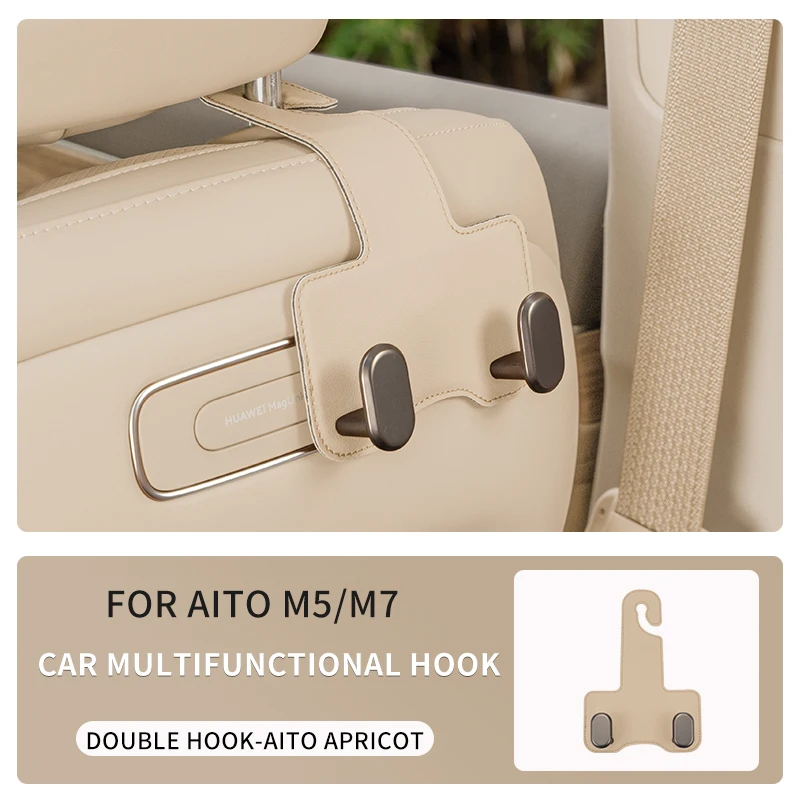 

Крючок для подголовника сиденья для SERES 7 5 9 AITO M7 M5 M9 2023 2024 2025 Крючок для спинки автомобильного сиденья Кожаная металлическая вешалка Крючки для хранения аксессуаров