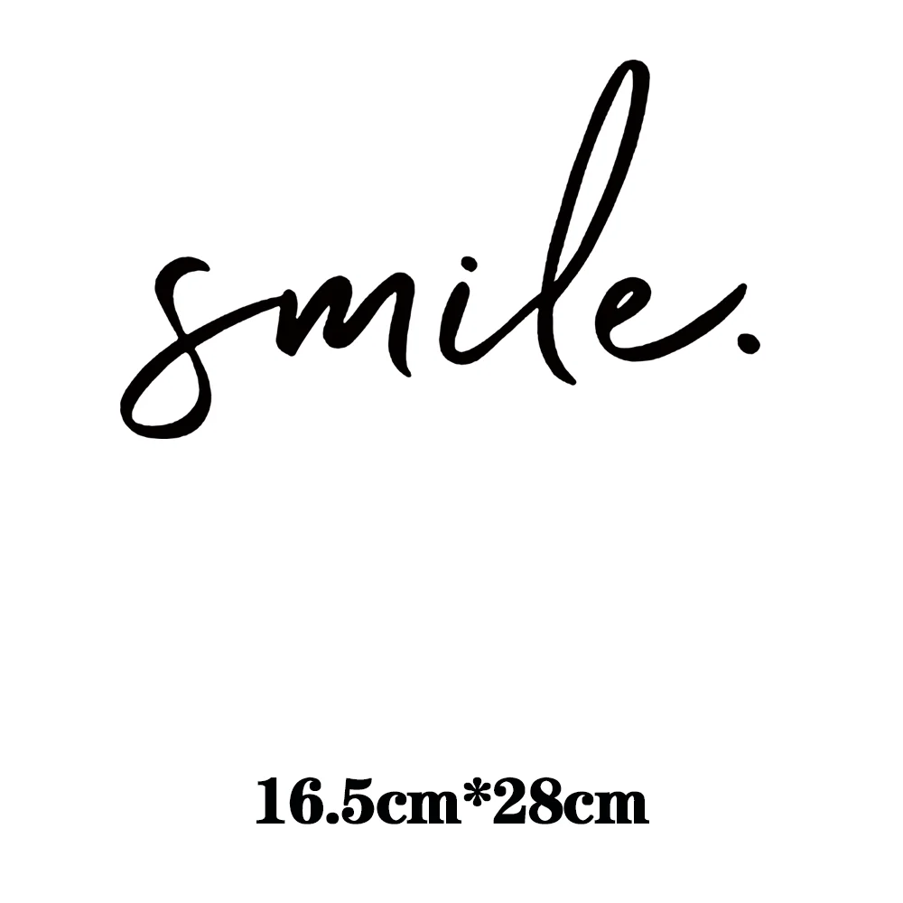2 шт./партия термоклейкие термонаклейки с надписью Smile