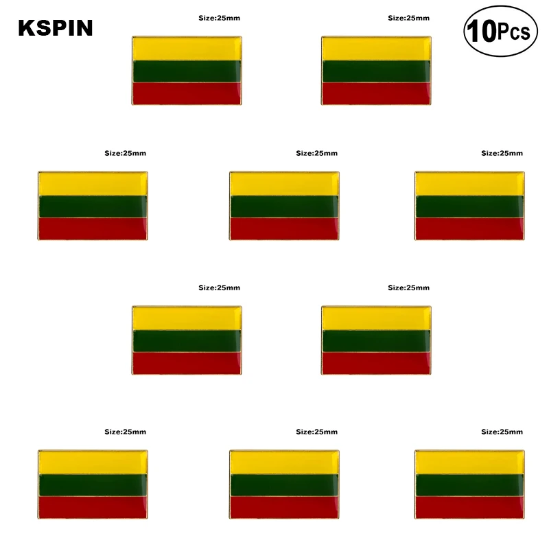 

Lithuania Lapel Pin Flag badge Brooch Pins Badges 10Pcs a Lot