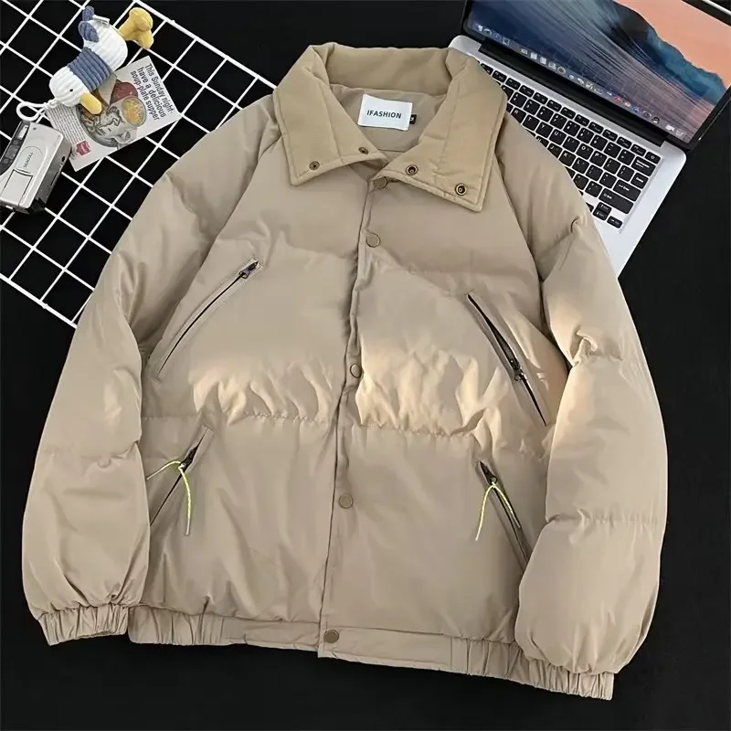 2023 винтажное Свободное пальто из хлопка зимняя утепленная теплая Повседневная