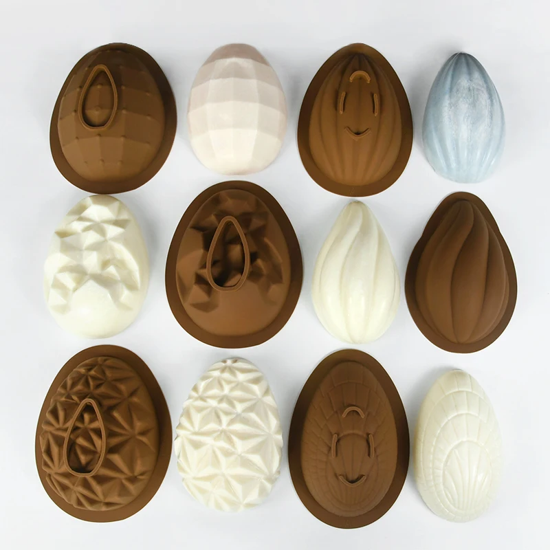 

Easter Egg Chocolate Mold Cookie Cake Mousse DIY Baking Bakeware Silicone Mould For Easter Party Home Kitchen Accessories Tool