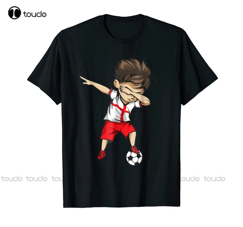 

Short Sleeve O-Neck Tops Tees Men 100% Cotton Dabbing Soccerer Boy England Jersey Shirt - English Footballer Homme Xs-5Xl