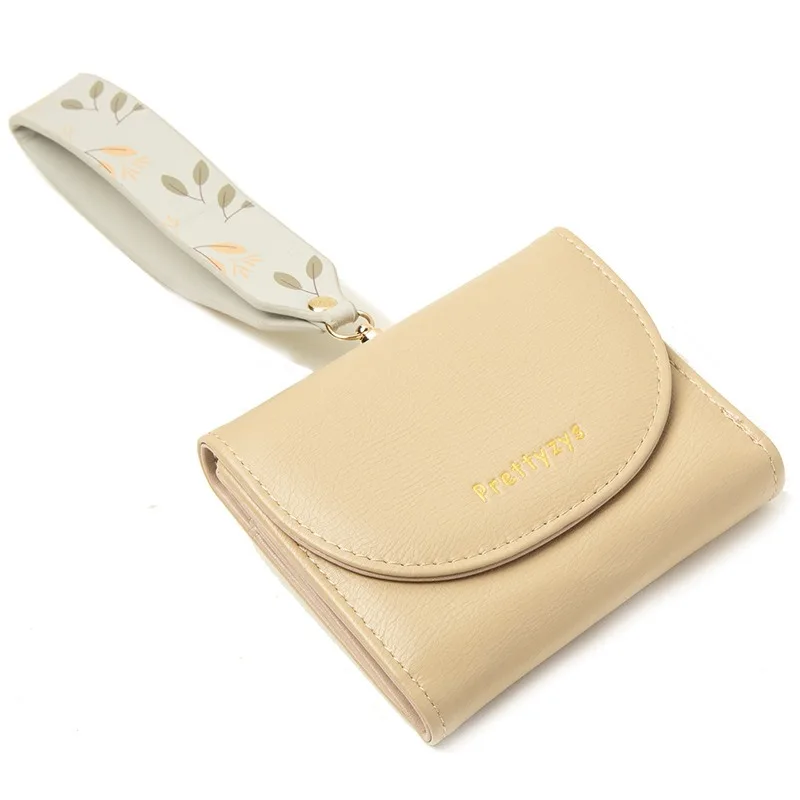 

New Women's Wallet Short Women Coin Purse Solid Color Card Holder Small Ladies Two Folding Wallet Female Mini Hasp Clutch Bag