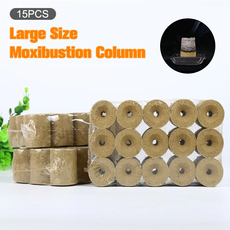 

15pcs Moxibustion Sticks Moxa Rolls Heating Acupunture Therapy Meridian Warm Massage Body Massager Wild Mugwort Argy Wormwood