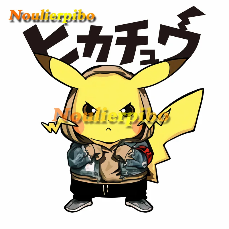 Забавные мультяшные наклейки на автомобиль Покемон хип-хоп Пикачу ПВХ