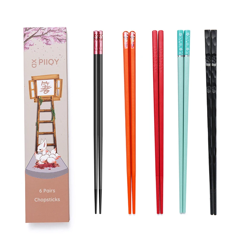 

Cherry Blossom Chinese Chopsticks Set Sushi Fast Food Noodles Chop Sticks Asian Full Japanese Tableware Kitchen Utensils Gadget
