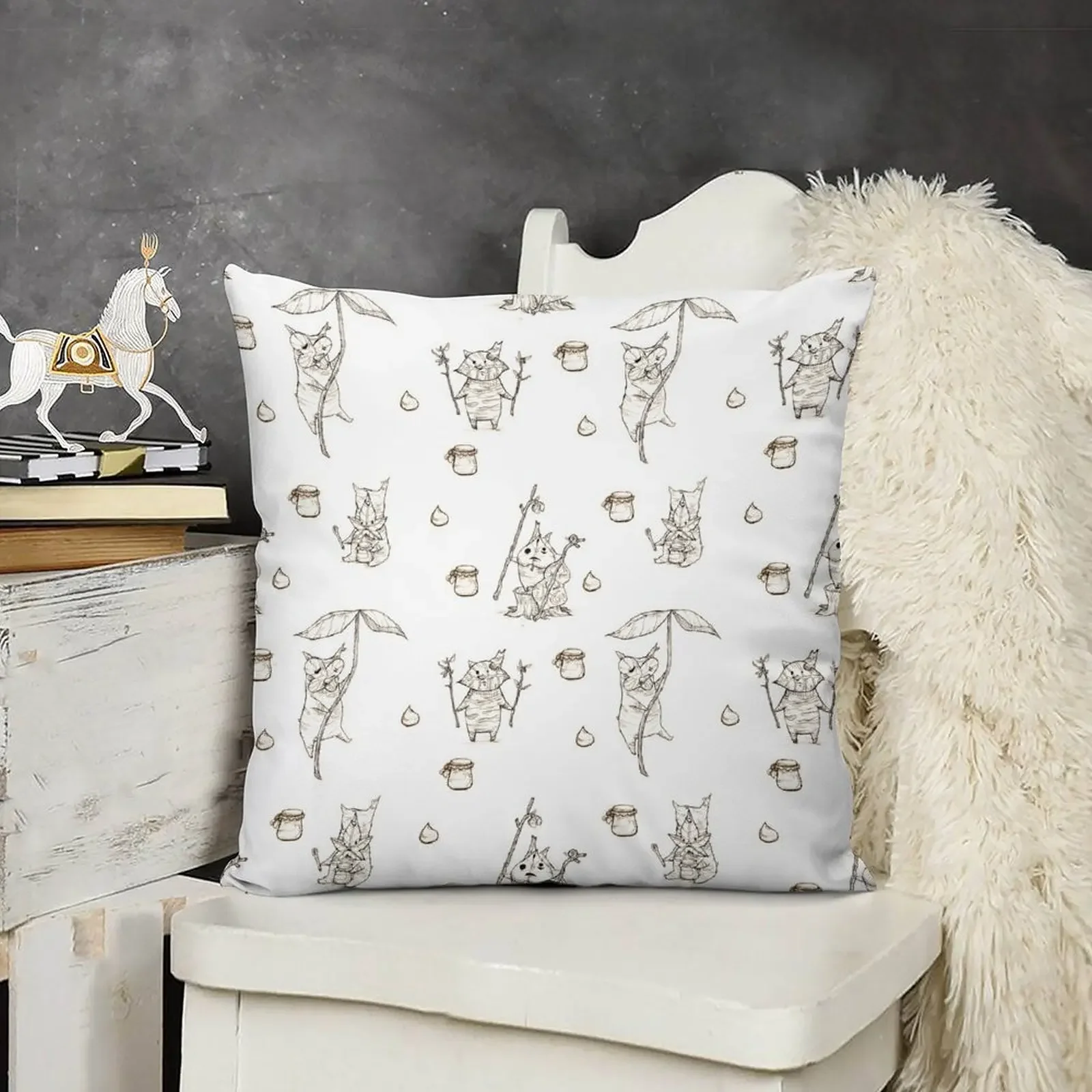 Korok Party sepia декоративная подушка декоративные подушки детские для гостиной