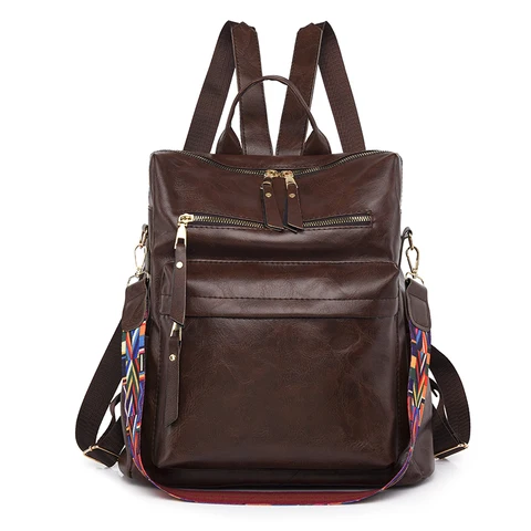 Женский рюкзак, высокое качество, масло, воск, кожаный рюкзак, многофункциональные сумки на плечо, школьные сумки для девочек-подростков, рюкзак Mochila