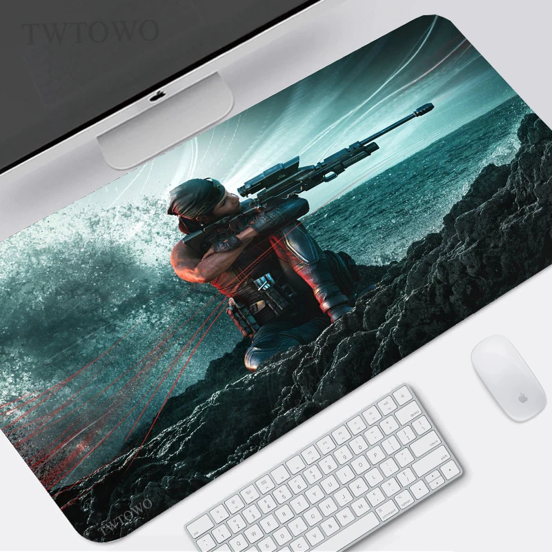 

Коврик для мыши Rainbow Six осада, геймерский большой компьютерный коврик для мыши XL, мягкий коврик для клавиатуры из натурального каучука, неско...