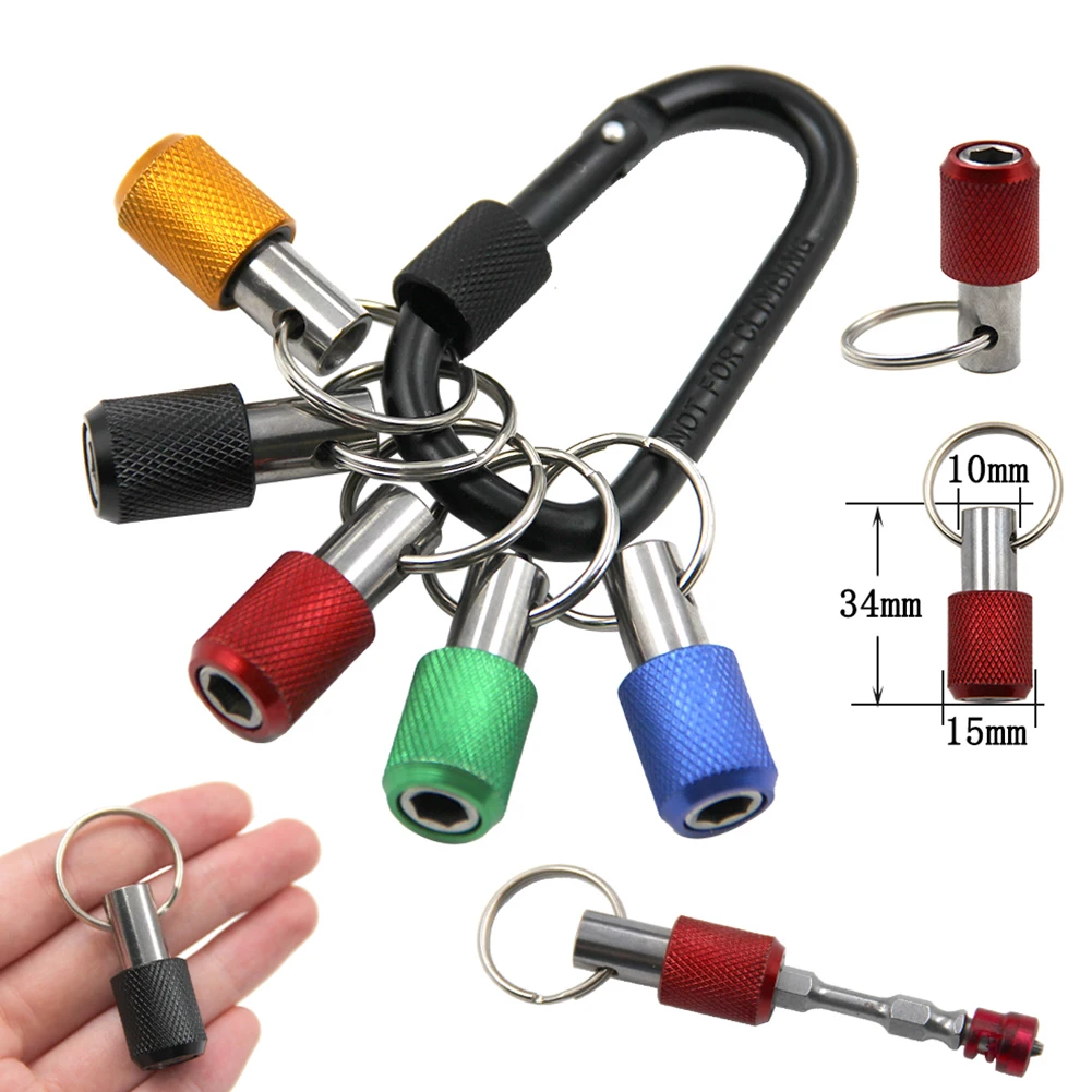 

5Pcs Hex Shank Screwdriver Drill Bits Holder Extension Bar Drill Screw Adapter Quick Release Keychain Power Tools Accessories