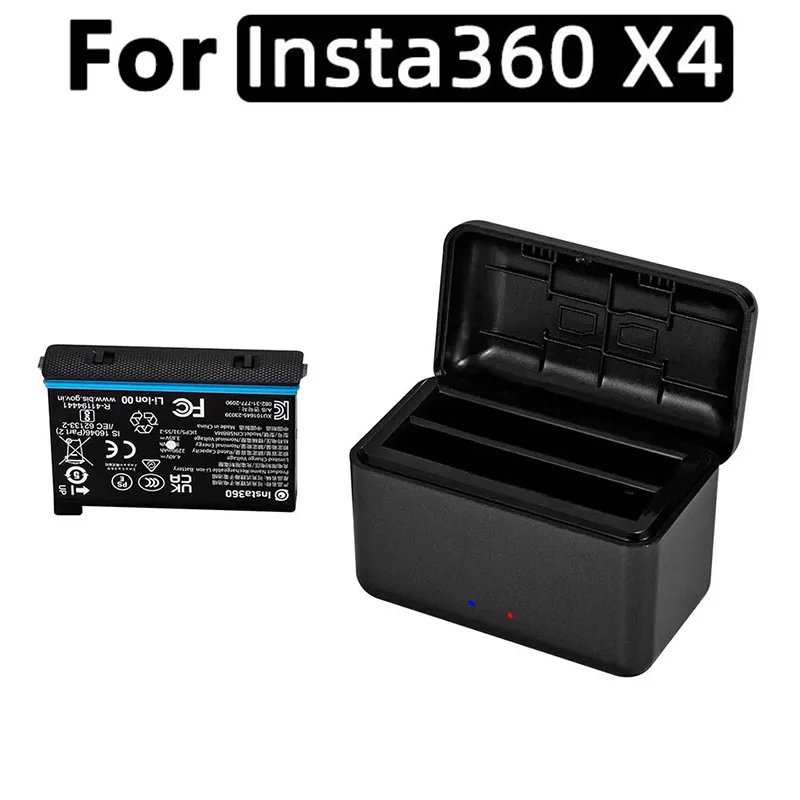 Для Insta360 X4 портативное быстрое зарядное устройство с двумя аккумуляторами