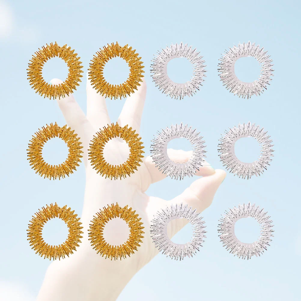 

Finger Ring Sensory Fidget Acupressure Massagerstress Reducer Soothing Circulation Teens Kids Party Favors Toys Spiky Rings