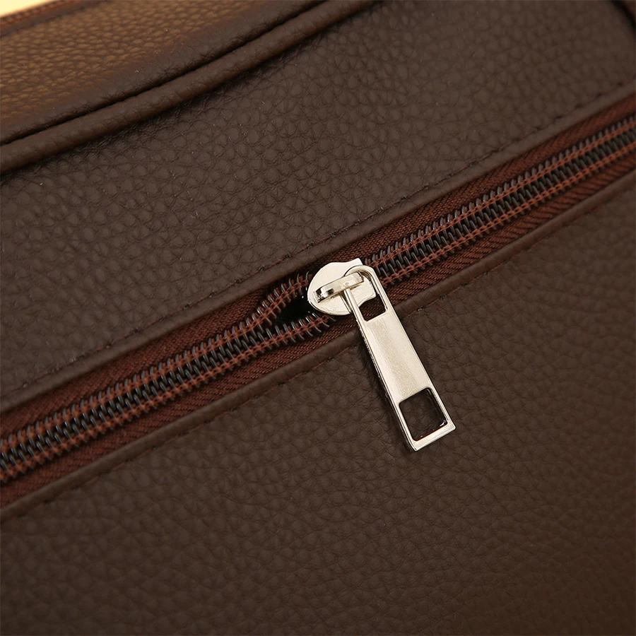 Мужской деловой клатч из искусственной кожи с застежкой-молнией органайзер