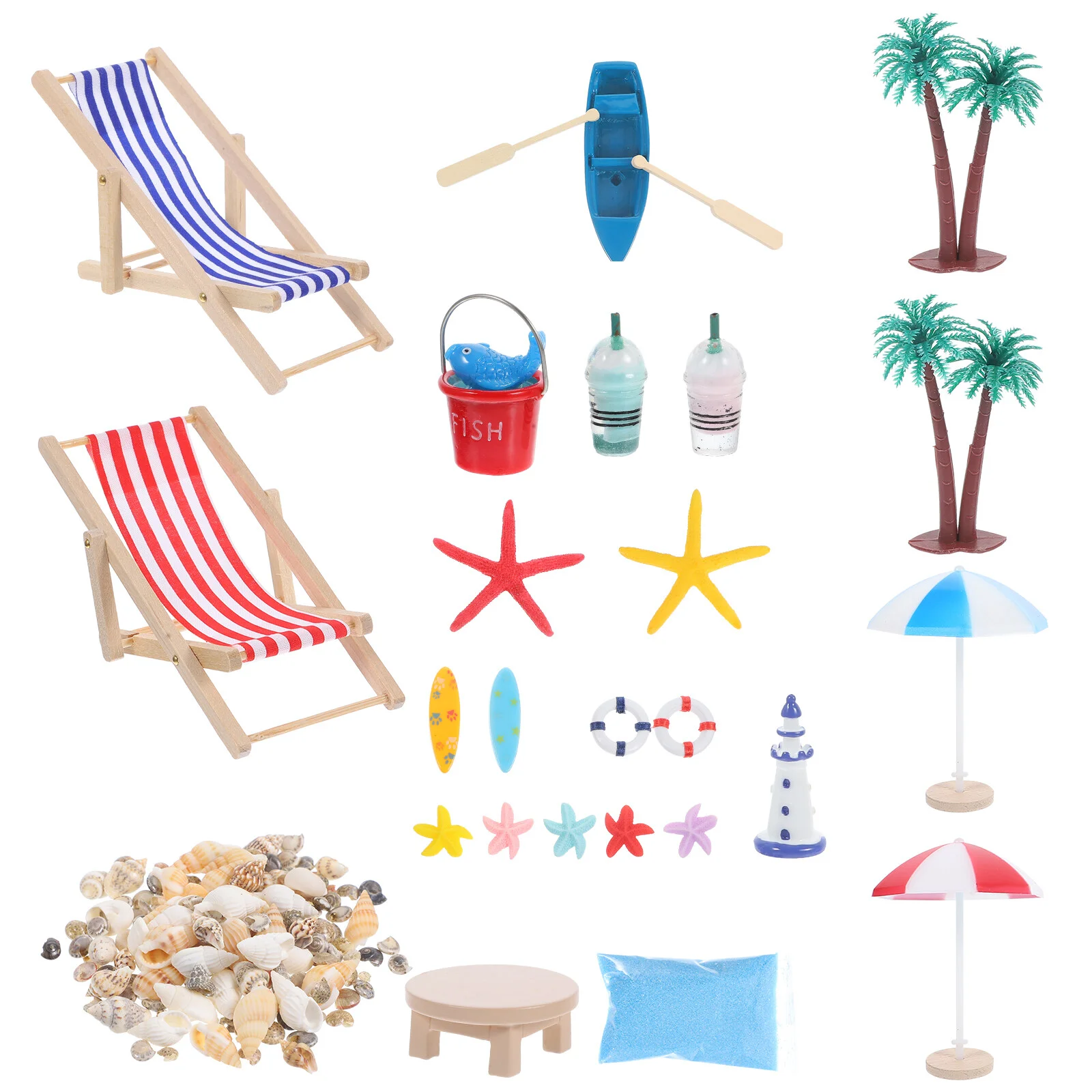 

Мини-мебель для пляжного костюма, кукольный домик, искусство, детская игрушка для ролевых игр, Декор, Летний стиль, орнамент, деревянный реквизит