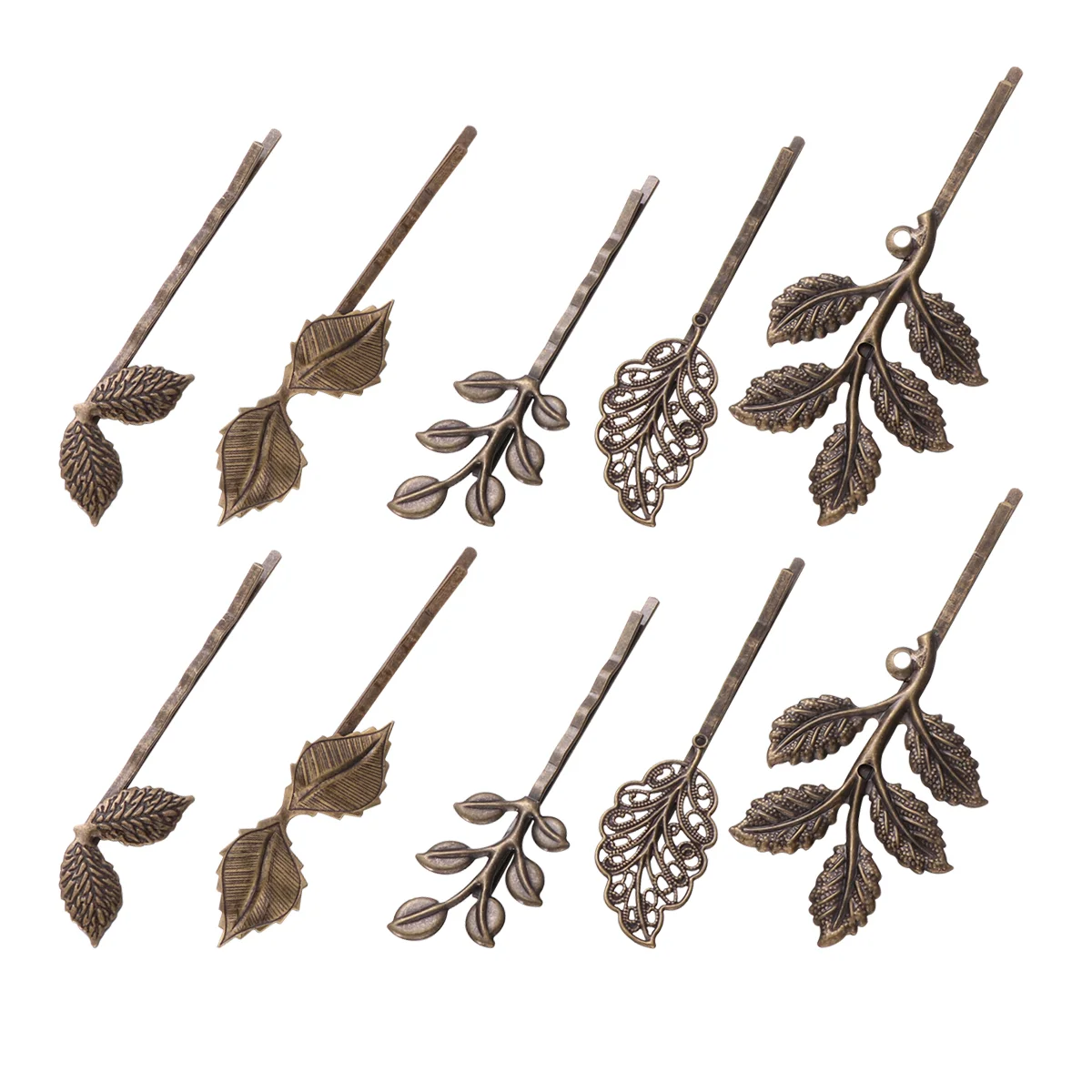 

Leaf Bronze Hairbobby Vintage Clip Barrettes Clips Hairpin Minimalistretro Women Pin Leaves Metal Accessories Stylish Hollow